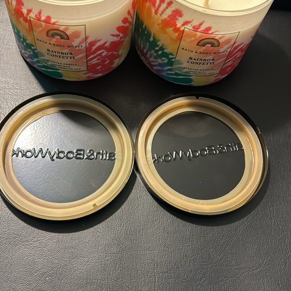 🆕 RAINBOW CONFETTI 🌈 2x Bath & Body Works 3 Wick Candles - 90s Retro Nostalgia - Picture 5 of 7